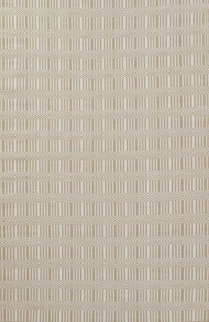 Momeni Erin Gates River RIV-3 Hand Woven Contemporary Geometric Indoor/Outdoor Area Rug Beige 8'6" x 11'6" RIVERRIV-3BGE86B6