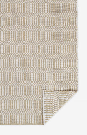 Momeni Erin Gates River RIV-3 Hand Woven Contemporary Geometric Indoor/Outdoor Area Rug Beige 8'6" x 11'6" RIVERRIV-3BGE86B6