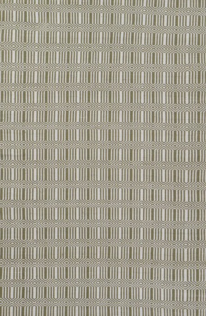 Momeni Erin Gates River RIV-3 Hand Woven Contemporary Geometric Indoor/Outdoor Area Rug Green 8'6" x 11'6" RIVERRIV-3GRN86B6