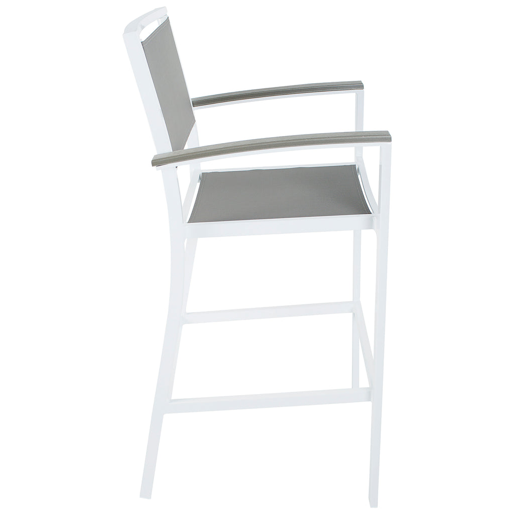 Matrix Imports Riviera Outdoor Arm Chair BSO-RIVIERA-WHT/GRY