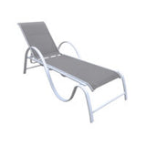 Matrix Imports Riviera Outdoor Lounge Chaise LCO-RIVIERA-WHT/GRY