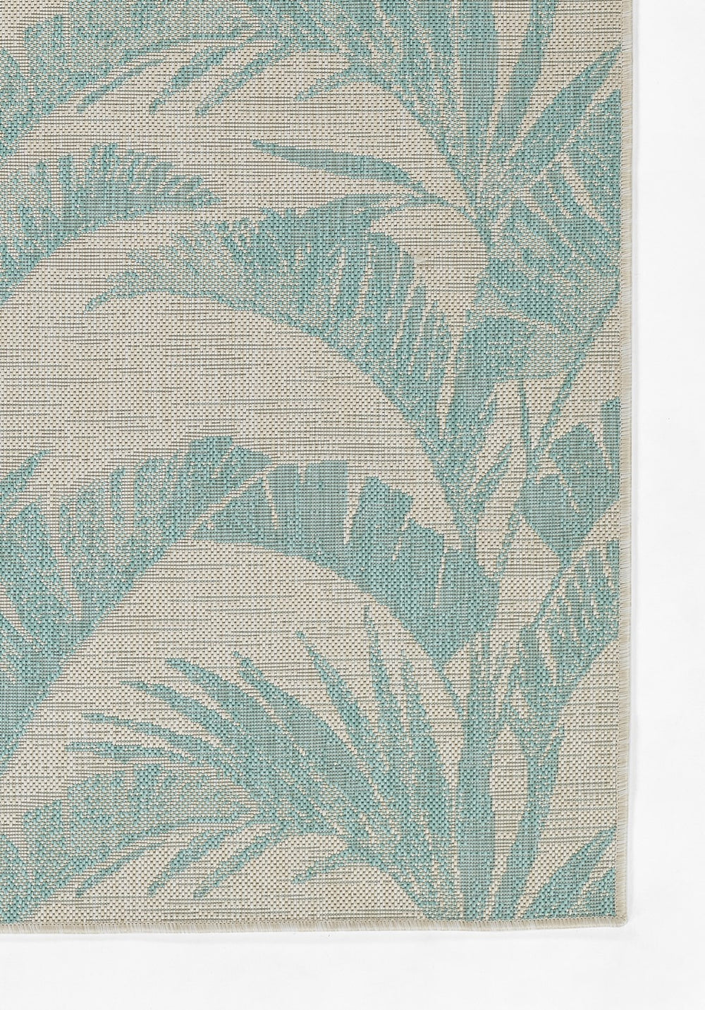 Momeni Riviera RV-01 Machine Made Transitional Floral Indoor/Outdoor Area Rug Aqua 9' x 12' RIVRARV-01AQA90C0