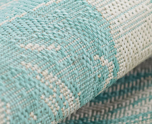 Momeni Riviera RV-01 Machine Made Transitional Floral Indoor/Outdoor Area Rug Aqua 9' x 12' RIVRARV-01AQA90C0