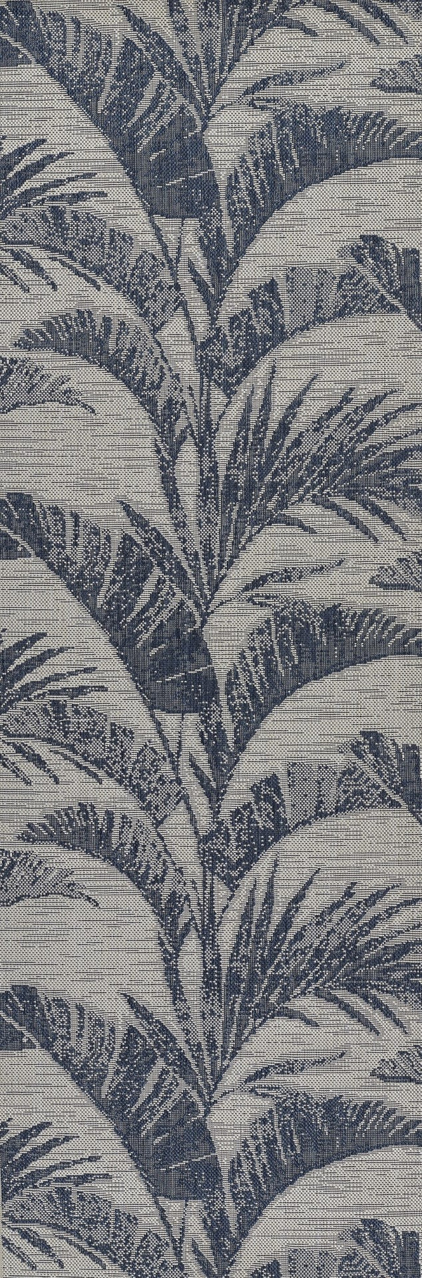 Momeni Riviera RV-01 Machine Made Transitional Floral Indoor/Outdoor Area Rug Blue 9' x 12' RIVRARV-01BLU90C0