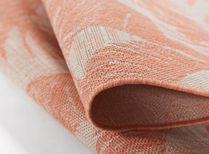 Momeni Riviera RV-01 Machine Made Transitional Floral Indoor/Outdoor Area Rug Coral 9' x 12' RIVRARV-01COR90C0