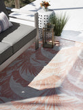 Momeni Riviera RV-01 Machine Made Transitional Floral Indoor/Outdoor Area Rug Coral 9' x 12' RIVRARV-01COR90C0