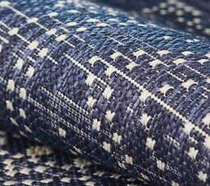 Momeni Riviera RV-03 Machine Made Transitional Tribal Indoor/Outdoor Area Rug Navy 9' x 12' RIVRARV-03NVY90C0