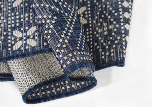 Momeni Riviera RV-03 Machine Made Transitional Tribal Indoor/Outdoor Area Rug Navy 9' x 12' RIVRARV-03NVY90C0