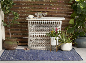 Momeni Riviera RV-03 Machine Made Transitional Tribal Indoor/Outdoor Area Rug Navy 9' x 12' RIVRARV-03NVY90C0