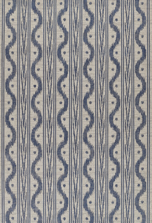 Momeni Riviera RV-05 Machine Made Transitional Geometric Indoor/Outdoor Area Rug Blue 9' x 12' RIVRARV-05BLU90C0