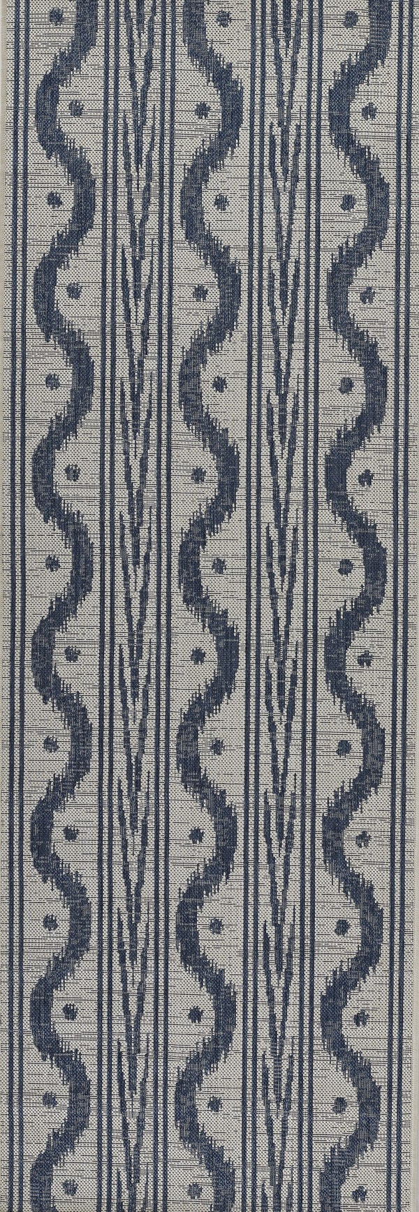 Momeni Riviera RV-05 Machine Made Transitional Geometric Indoor/Outdoor Area Rug Blue 9' x 12' RIVRARV-05BLU90C0