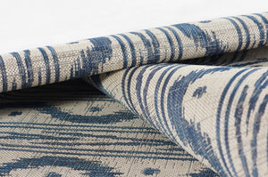 Momeni Riviera RV-05 Machine Made Transitional Geometric Indoor/Outdoor Area Rug Blue 9' x 12' RIVRARV-05BLU90C0