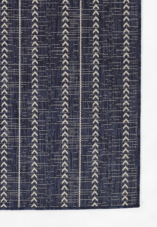 Momeni Riviera RV-06 Machine Made Transitional Geometric Indoor/Outdoor Area Rug Navy 9' x 12' RIVRARV-06NVY90C0