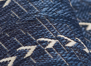 Momeni Riviera RV-06 Machine Made Transitional Geometric Indoor/Outdoor Area Rug Navy 9' x 12' RIVRARV-06NVY90C0