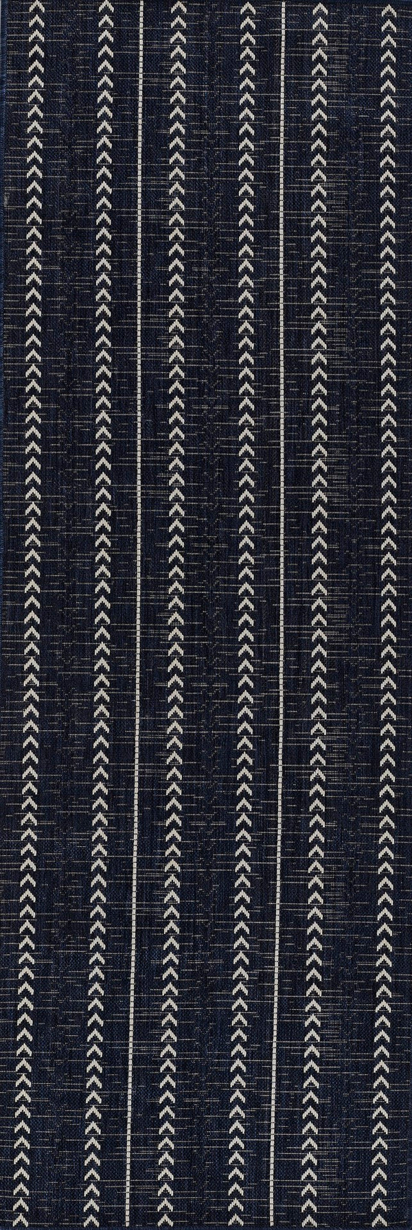 Momeni Riviera RV-06 Machine Made Transitional Geometric Indoor/Outdoor Area Rug Navy 9' x 12' RIVRARV-06NVY90C0