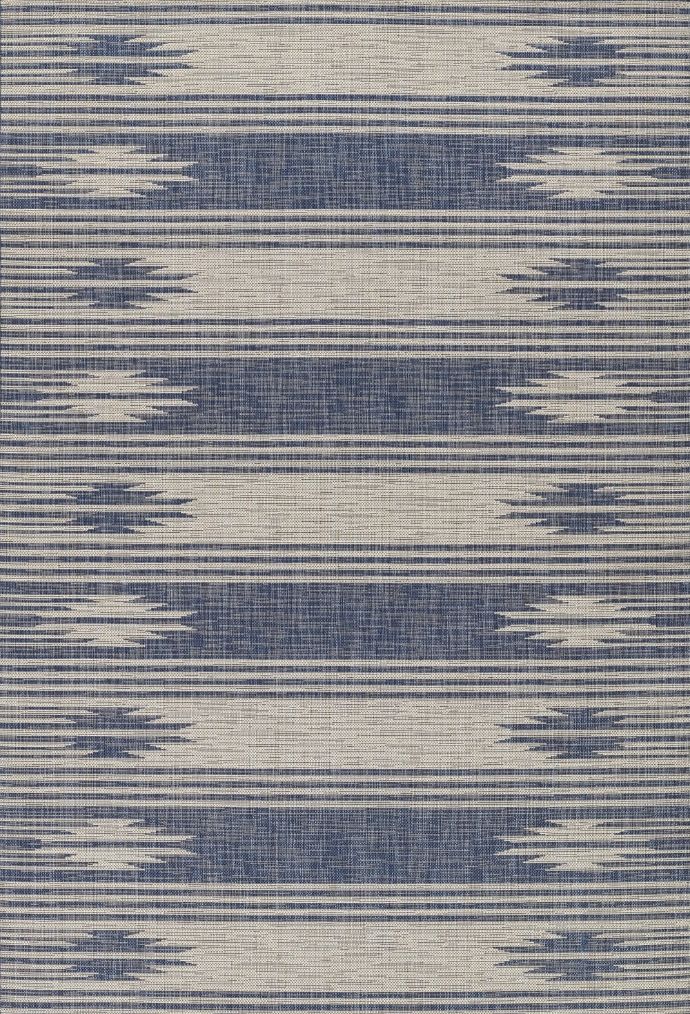 Momeni Riviera RV-07 Machine Made Transitional Geometric Indoor/Outdoor Area Rug Blue 9' x 12' RIVRARV-07BLU90C0