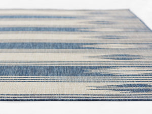 Momeni Riviera RV-07 Machine Made Transitional Geometric Indoor/Outdoor Area Rug Blue 9' x 12' RIVRARV-07BLU90C0