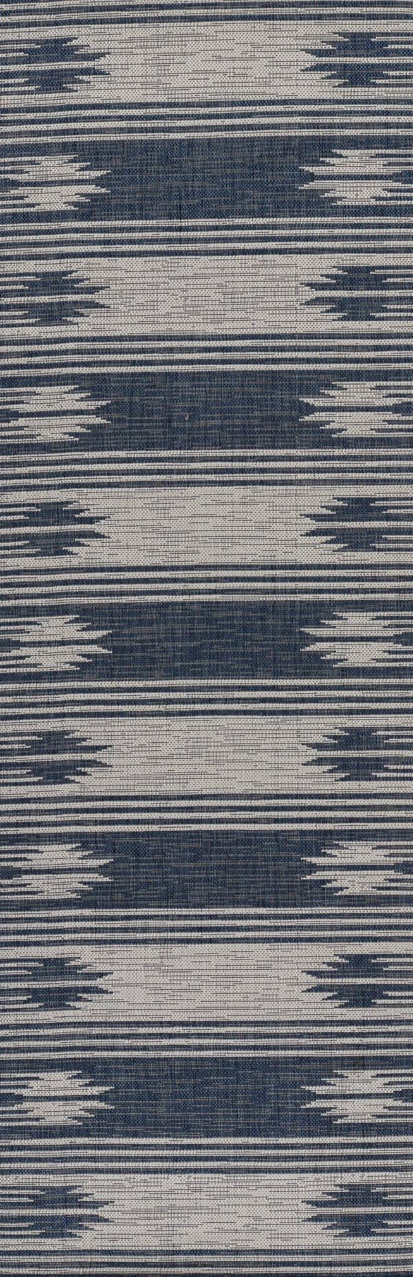 Momeni Riviera RV-07 Machine Made Transitional Geometric Indoor/Outdoor Area Rug Blue 9' x 12' RIVRARV-07BLU90C0