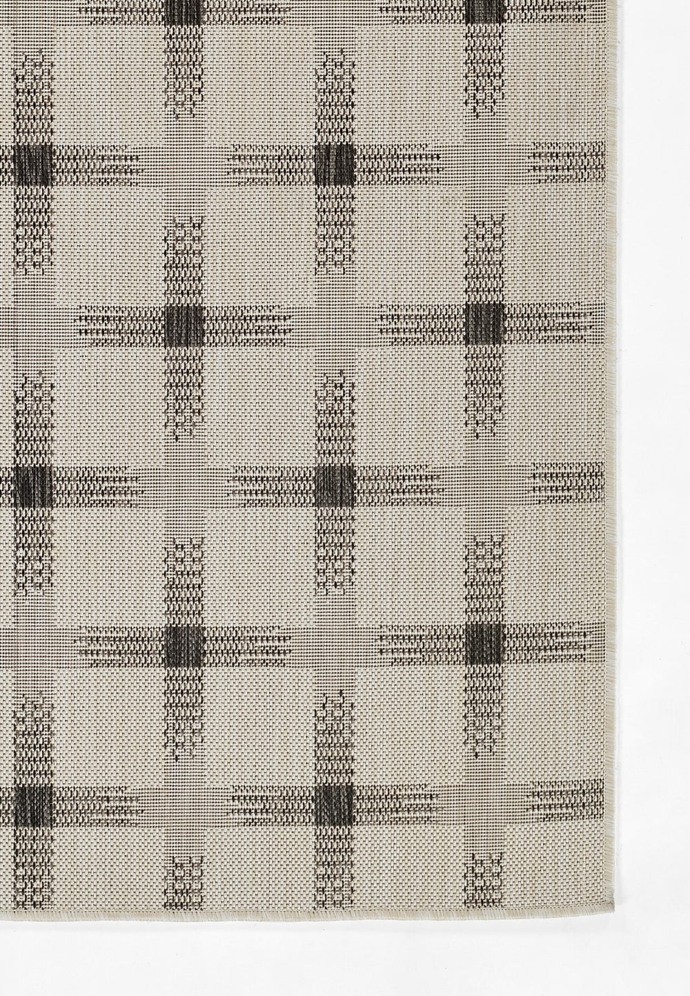 Momeni Riviera RV-08 Machine Made Contemporary Geometric Indoor/Outdoor Area Rug Ivory 9' x 12' RIVRARV-08IVY90C0