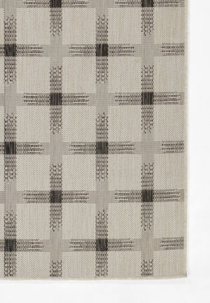 Momeni Riviera RV-08 Machine Made Contemporary Geometric Indoor/Outdoor Area Rug Ivory 9' x 12' RIVRARV-08IVY90C0