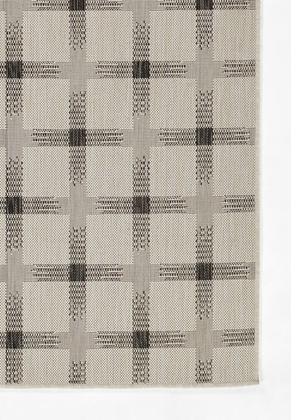 Momeni Riviera RV-08 Machine Made Contemporary Geometric Indoor/Outdoor Area Rug Ivory 9' x 12' RIVRARV-08IVY90C0