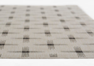Momeni Riviera RV-08 Machine Made Contemporary Geometric Indoor/Outdoor Area Rug Ivory 9' x 12' RIVRARV-08IVY90C0
