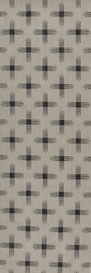 Momeni Riviera RV-08 Machine Made Contemporary Geometric Indoor/Outdoor Area Rug Ivory 9' x 12' RIVRARV-08IVY90C0