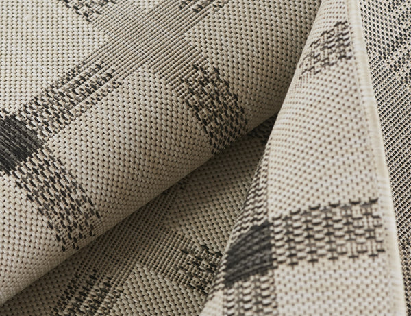 Momeni Riviera RV-08 Machine Made Contemporary Geometric Indoor/Outdoor Area Rug Ivory 9' x 12' RIVRARV-08IVY90C0