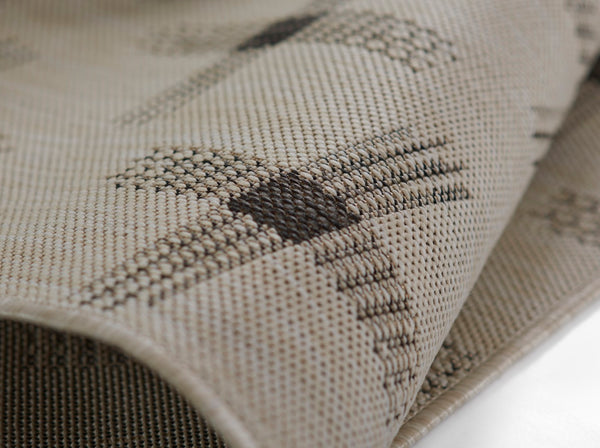 Momeni Riviera RV-08 Machine Made Contemporary Geometric Indoor/Outdoor Area Rug Ivory 9' x 12' RIVRARV-08IVY90C0