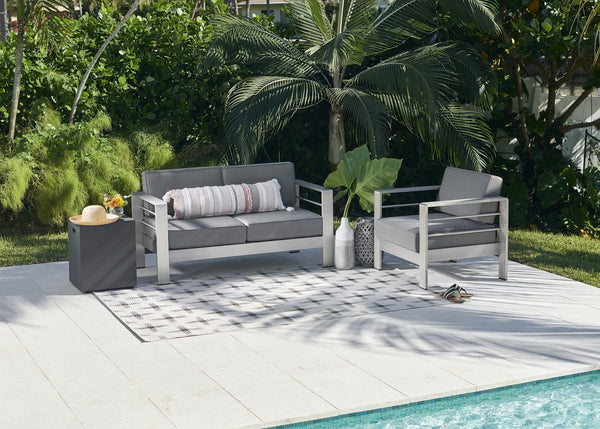Momeni Riviera RV-08 Machine Made Contemporary Geometric Indoor/Outdoor Area Rug Ivory 9' x 12' RIVRARV-08IVY90C0