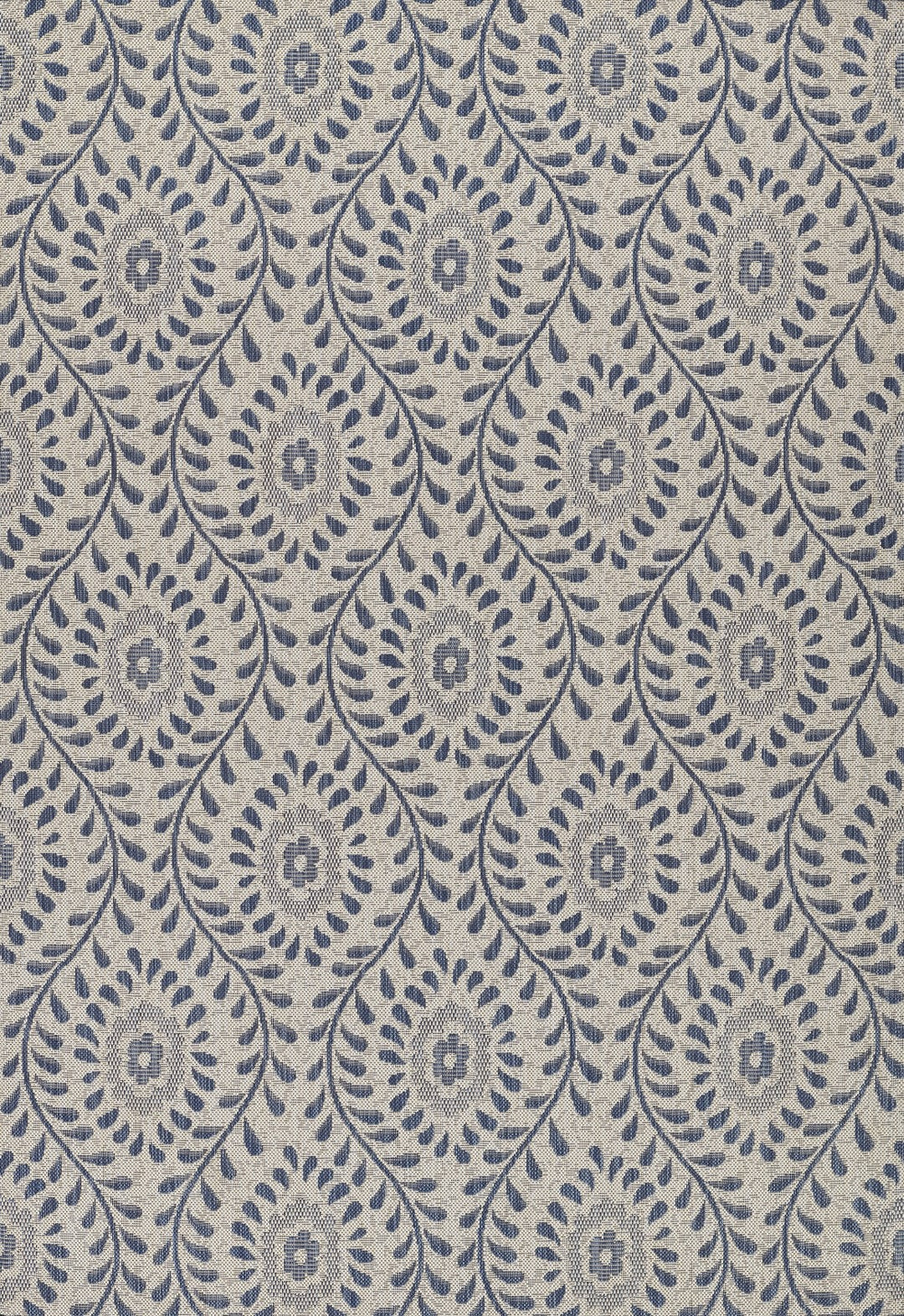 Momeni Riviera RV-09 Machine Made Transitional Floral Indoor/Outdoor Area Rug Blue 9' x 12' RIVRARV-09BLU90C0