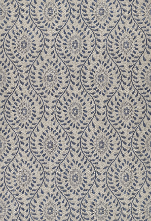 Momeni Riviera RV-09 Machine Made Transitional Floral Indoor/Outdoor Area Rug Blue 9' x 12' RIVRARV-09BLU90C0