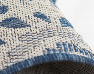 Momeni Riviera RV-09 Machine Made Transitional Floral Indoor/Outdoor Area Rug Blue 9' x 12' RIVRARV-09BLU90C0