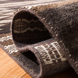 Safavieh Nairobi Stripe Hand Knotted 70% Wool/20% Cotton/and 10% Bamboo Silk. Rug RLR7731A-11SQ