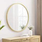 Walker Edison Glam/Contemporary 36" Double Ribbed Frame Mirror RM36MIGD
