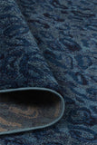 Remmy Ornamental Design Rug, Deep Teal/Ink Blue, 8ft x 11ft Area Rug
