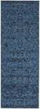 Remmy Ornamental Design Rug, Deep Teal/Ink Blue, 2ft - 10in x 7ft - 10in, Runner
