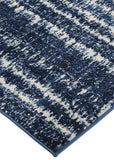 Remmy Coastal Inspired Rug, Striated, Dark Navy Blue, 8ft x 11ft Area Rug