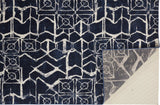 Remmy Abstract Patterned Rug, Dark Navy Blue, 8ft x 11ft Area Rug