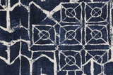 Remmy Abstract Patterned Rug, Dark Navy Blue, 8ft x 11ft Area Rug