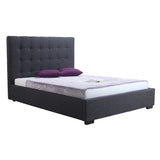 Moe's Home Belle Storage Bed Queen Charcoal Fabric