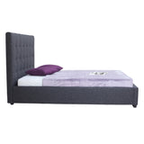 Moe's Home Belle Storage Bed Queen Charcoal Fabric