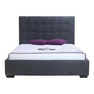 Moe's Home Belle Storage Bed Queen Charcoal Fabric