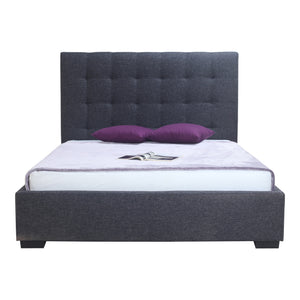 Moe's Home Belle Storage Bed King Charcoal Fabric