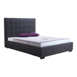 Moe's Home Belle Storage Bed King Charcoal Fabric