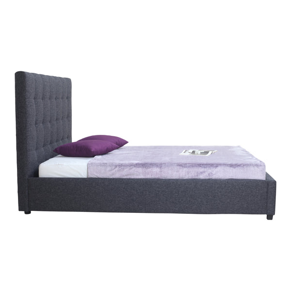 Moe's Home Belle Storage Bed King Charcoal Fabric