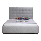 Moe's Home Belle Storage Bed King Light Grey Fabric