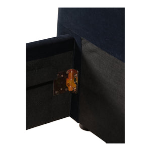 Moe's Home Samara Queen Bed Blue Velvet