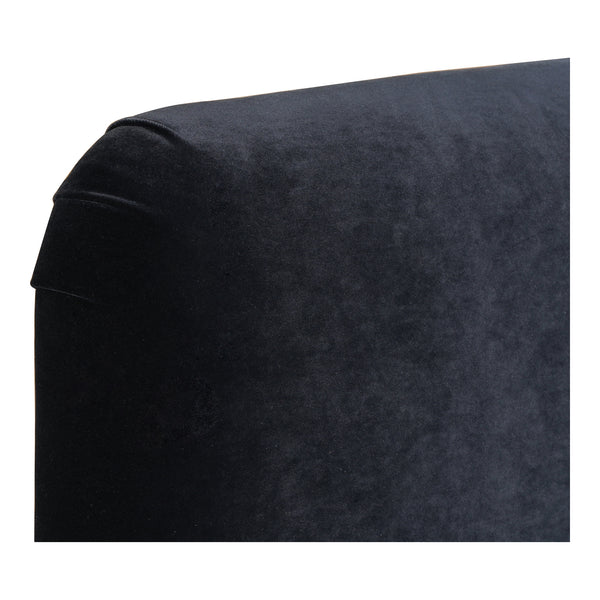 Moe's Home Samara Queen Bed Blue Velvet