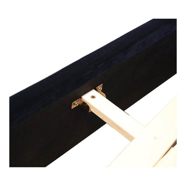Moe's Home Samara Queen Bed Blue Velvet